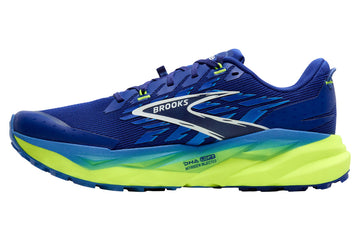 Brooks Cascadia 19 2E Surf the Web/Nightlife/White Mens #color_blue-multi